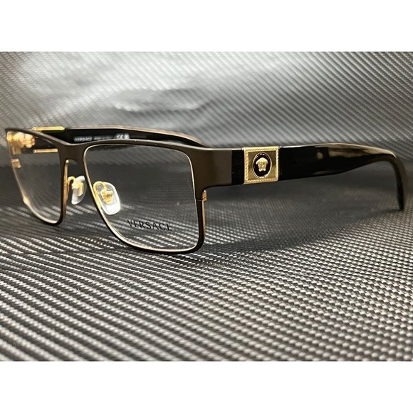 Versace Matte Black Men's 55mm Eyeglasses